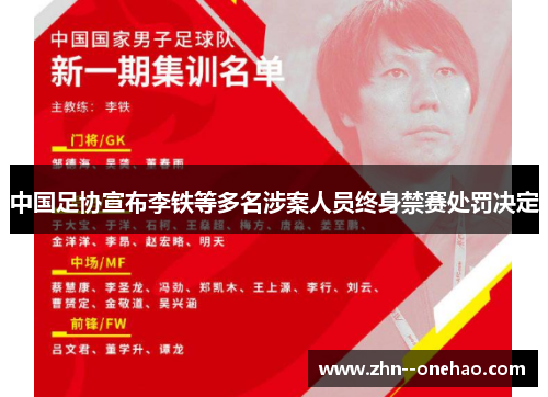 中国足协宣布李铁等多名涉案人员终身禁赛处罚决定